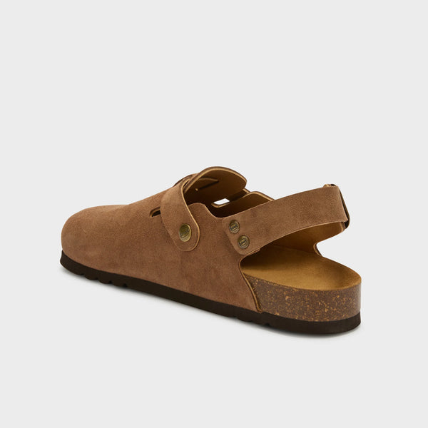 SCHOLL - MULES OLIVIER BACKSTRAP SUEDE TAUPE