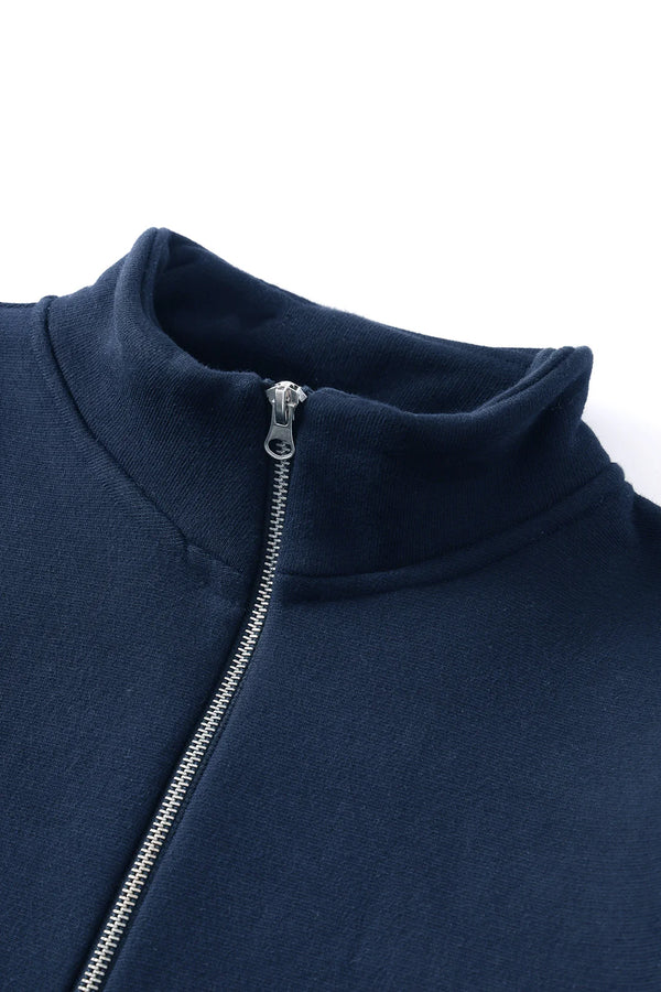POWER GOODS - SUPER WEIGHT QUARTER ZIP NAVY BLUE