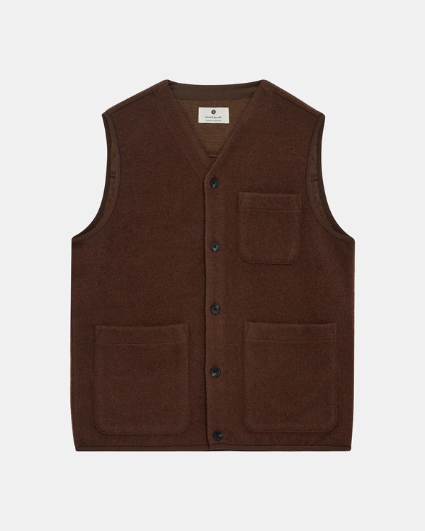 ANERKJENDT - AKRAMSUS BOILED WOOL VEST - CARAFE
