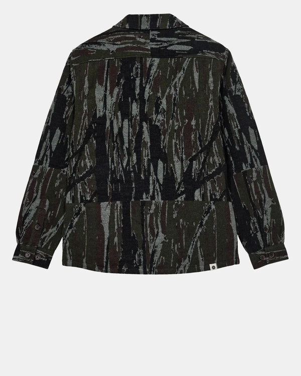ANERKJENDT - AKHANKY JACQUARD OVERSHIRT - FOREST NIGHT