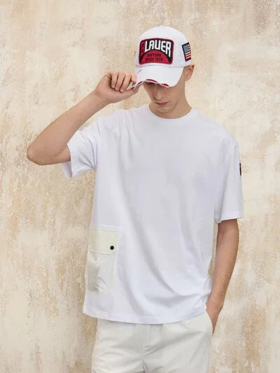 BLAUER - TASLAN POCKET T SHIRT KERR WHITE