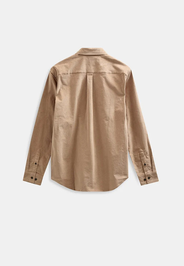 ANERKJENDT - AKLEIF SOLID CORD SHIRT - TIGER´S EYE