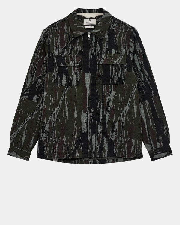 ANERKJENDT - AKHANKY JACQUARD OVERSHIRT - FOREST NIGHT