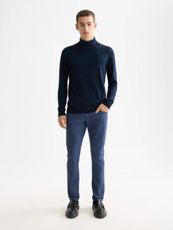 SCOTCH & SODA - VISCOSE TURTLENECK KNIT JUMPER LIGHT NAVY