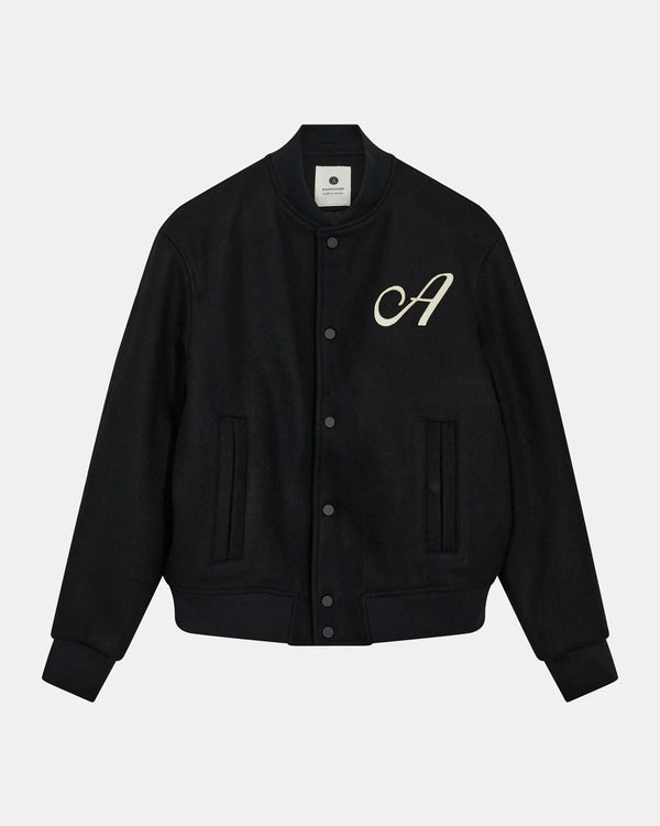 ANERKJENDT - AKBERTIE WOOL BOMBER JACKET - CAVIAR