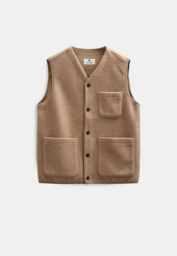 ANERKJENDT - AKRAMSUS BOILED WOOL VEST - TIGER´S EYE