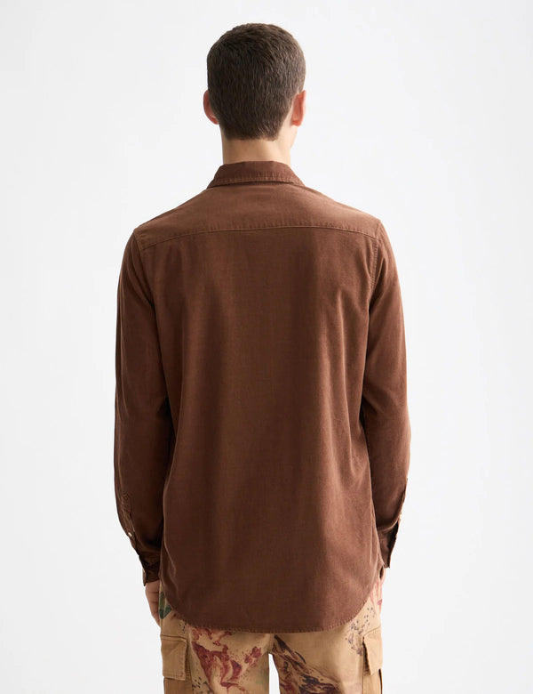 SCOTCH & SODA - REGULAR-FIT CORDUROY SHIRT SOFT SILT