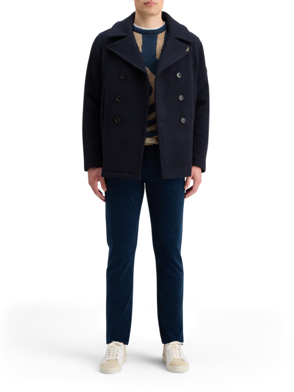SCOTCH & SODA - WOOL BLEND PEACOAT NIGHT