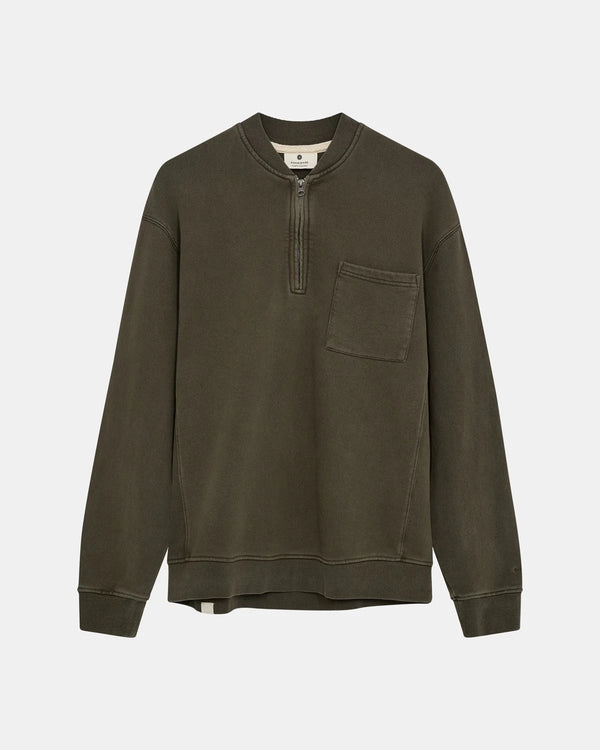 ANERKJENDT - AKTONI BASIC HALF ZIP - FOREST NIGHT
