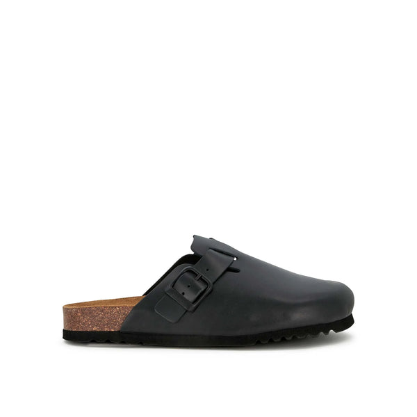 SCHOLL - OLIVIER MULES BLACK LEATHER