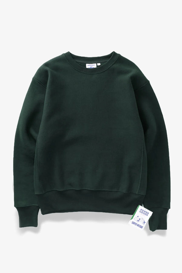 POWER GOODS - SUPER-WEIGHT CREWNECK FOREST GREEN