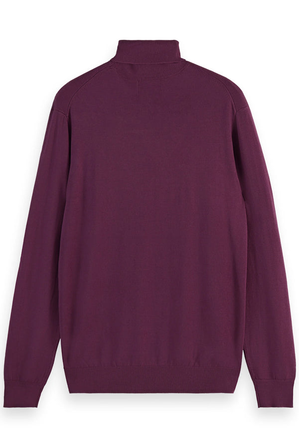 SCOTCH & SODA - SCOTCH & SODA - VISCOSE TURTLENECK KNIT JUMPER BERRY