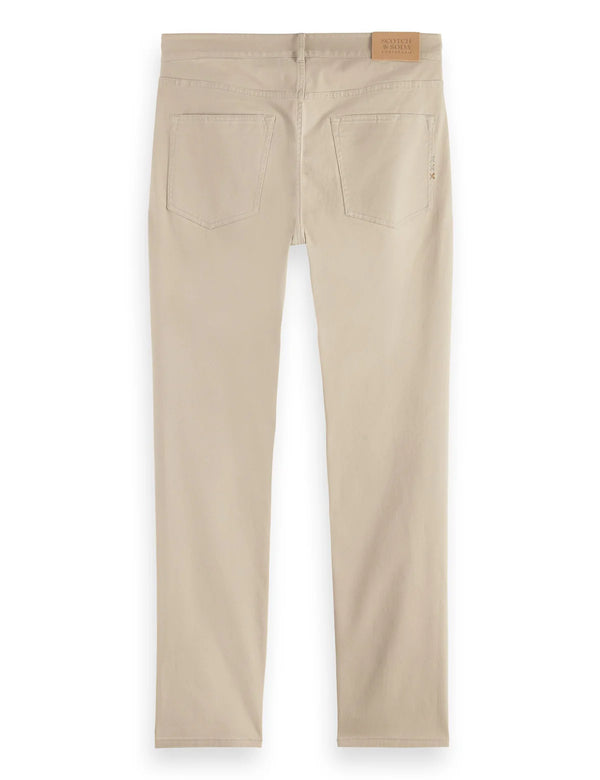 SCOTCH & SODA - RALSTON- COTTON-BLEND TWILL REGULAR SLIM FIT 5-POCKET PANT PLAZA TAUPE