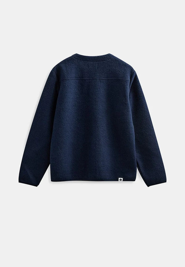ANERKJENDT - AKSIGURD BOILED WOOL OVERSHIRT - SKY CAPTAIN