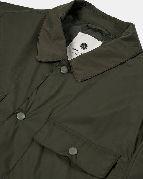 ANERKJENDT - AKOSCAR NYLON PADDED JACKET - FOREST NIGHT