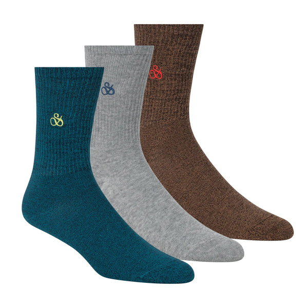 SCOTCH & SODA - 3PK MENS NON TERRY RIBBED CREW