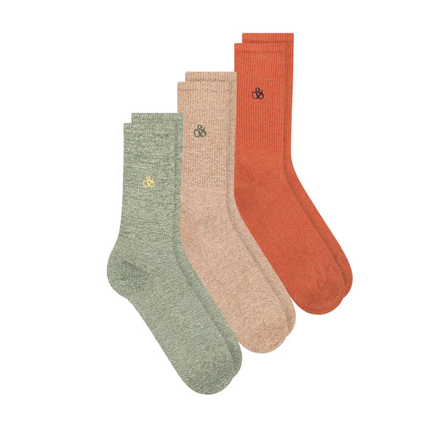 SCOTCH & SODA - 3PK MENS NON TERRY RIBBED CREW