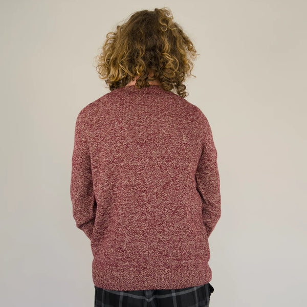 ORIGIN - LAMBSWOOL OXFORD KNIT JUMPER RUBY