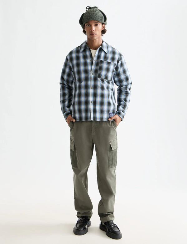 SCOTCH & SODA - SEERSUCKER CHECK PADDED OVER-SHIRT THYME / BLUE BONNET SHADOW CHECK