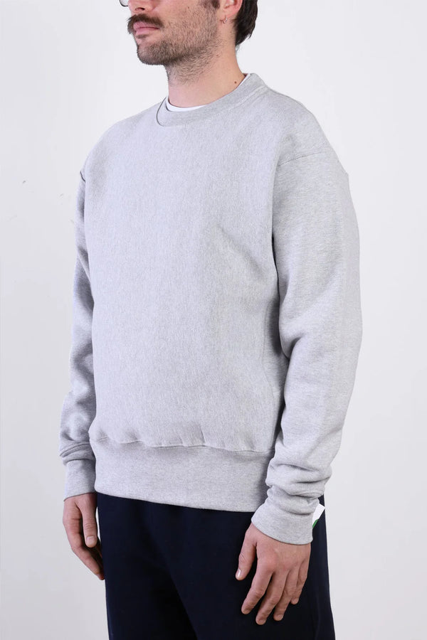 POWER GOODS - SUPER-WEIGHT CREWNECK HEATHER GREY