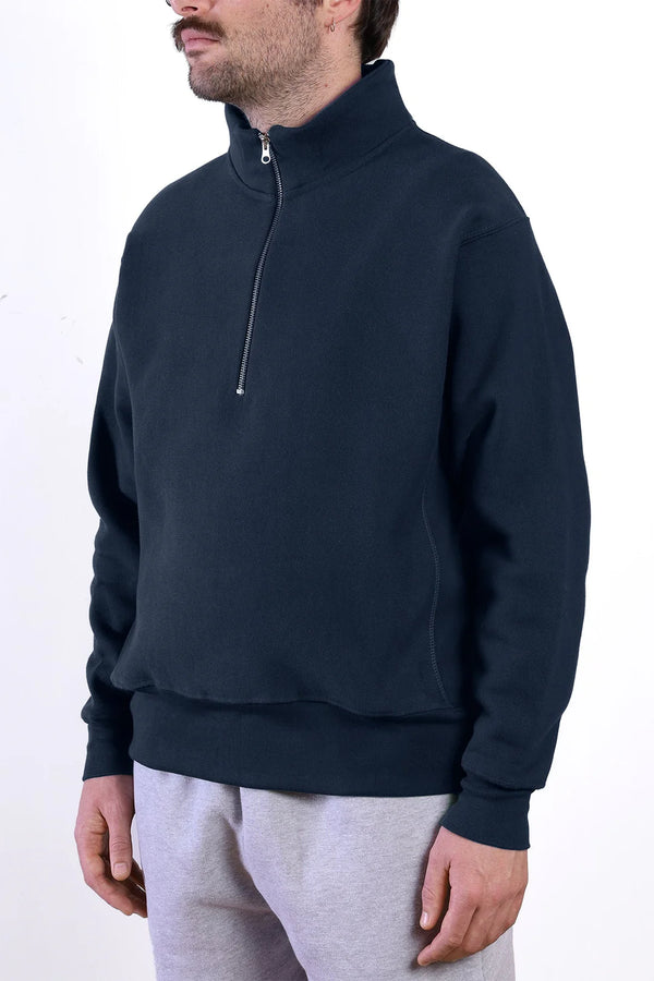 POWER GOODS - SUPER WEIGHT QUARTER ZIP NAVY BLUE