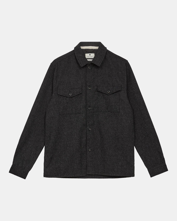 ANERKJENDT - AKOSCAR WOOL OVERSHIRT - GRANITE GRAY