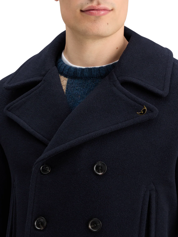 SCOTCH & SODA - WOOL BLEND PEACOAT NIGHT