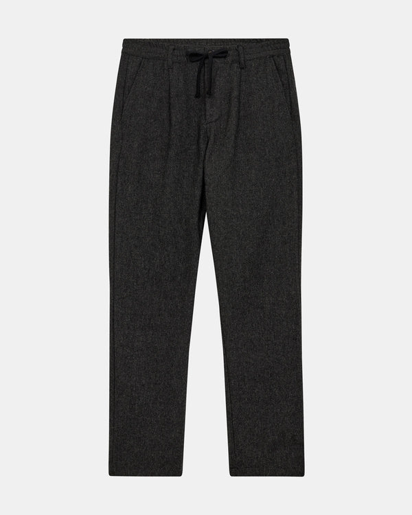 ANERKJENDT - AKJAN PLEAT WOOL PANTS - GRANITE GRAY