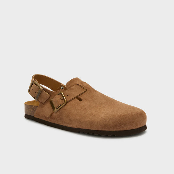 SCHOLL - MULES OLIVIER BACKSTRAP SUEDE TAUPE