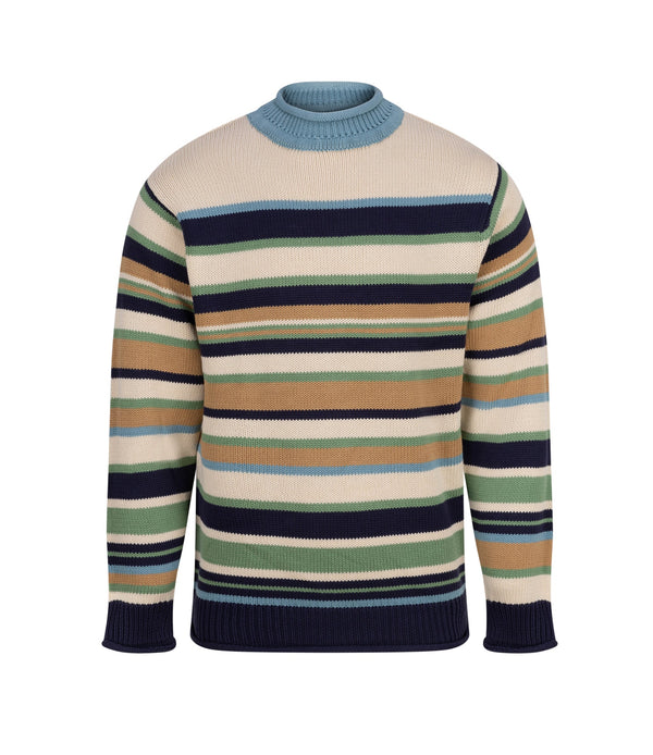 PITTARI - USK COTTON SWEATER MULTI STRIPE