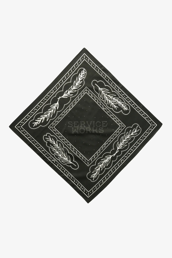 Service Works - Olive Branch Bandana (Black)