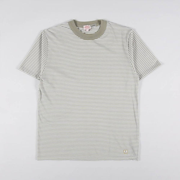 Armor Lux Striped T-Shirt - Khaki & White