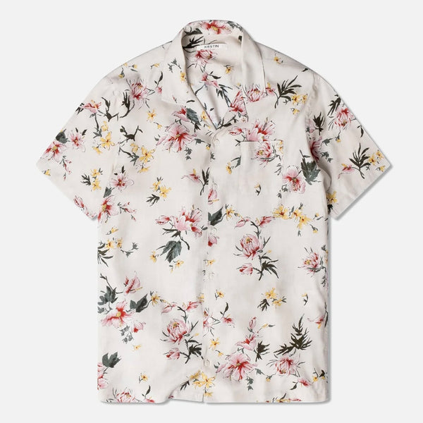 Kestin Crammond Shirt - Ecru Floral Print