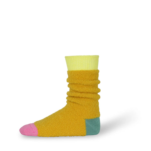 Decka Alpaca Boucle Socks - Yellow