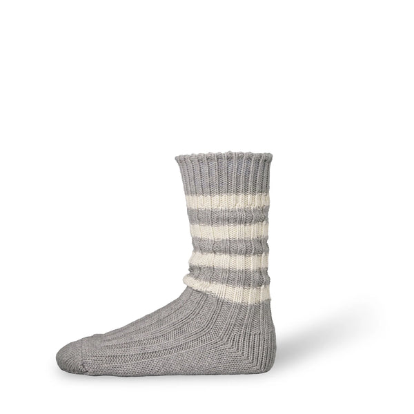 Decka Heavyweight Socks Stripes - Feather Grey