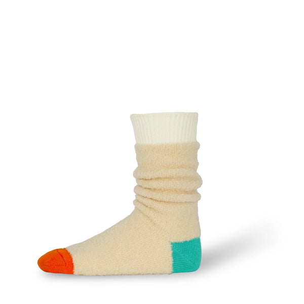 Decka Alpaca Boucle Socks - Ecru