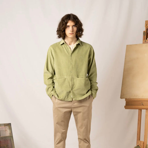 Kestin Armadale Overshirt - Pistachio Cord